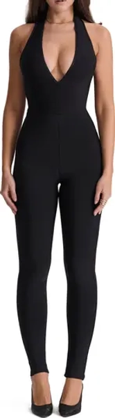 Anaise Plunge Corset Stretch Bandage Jumpsuit