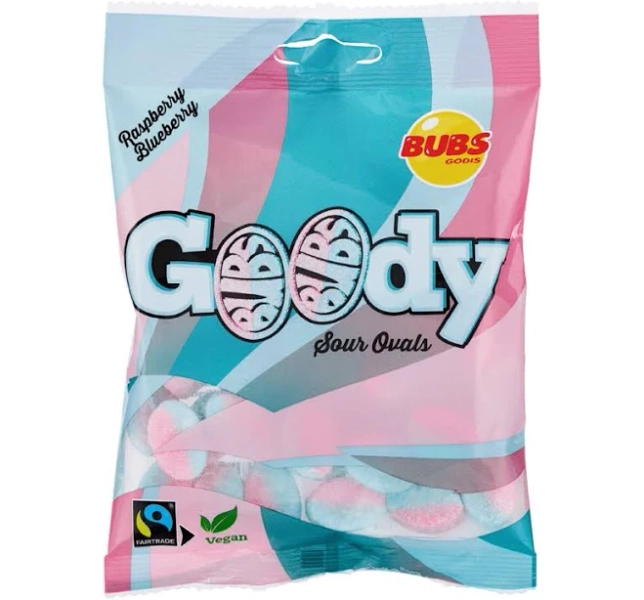 BUBS Goody Sour Raspberry & Blueberry Ovals