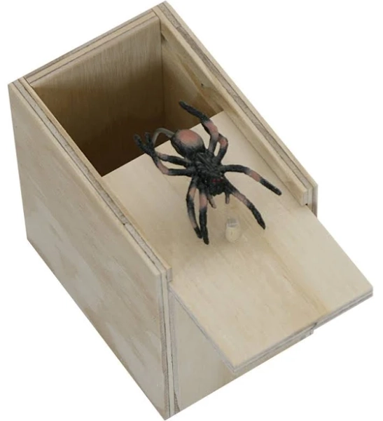 Wooden Spider Surprise Prank Box Toy