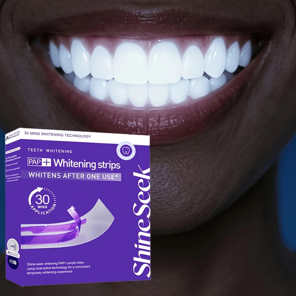 30pcs/15-Pair Second Generation Purple Hydrogen Peroxide Teeth Strips, 6% Hydrogen Peroxide for Rapid Teeth, Second Generation Strip Technology, Non-Slip Dry Strips for Easy Portability, Gentle Without Sensitivity or Irritation, Suitable for Quick