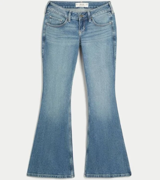 Women's Hollister Ultra Low-Rise Wash Flare Jeans