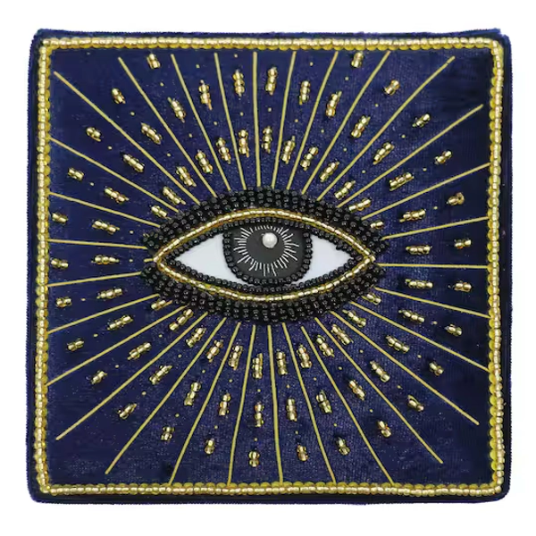 5" Navy Celestial Eye Box Tabletop Décor by Ashland®