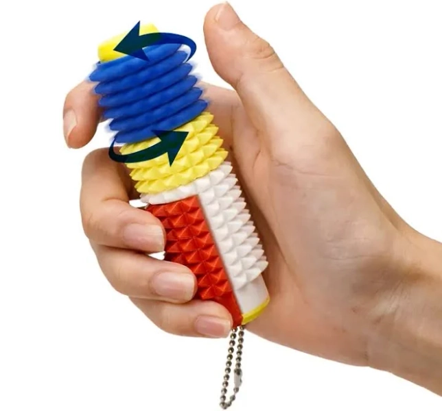 5-in-1 3D Printed Spiky Design Toys, Design for Stress Relief, Button Clicks, Spinners, Pocket Mini Toy for Adults Novelty Gifts