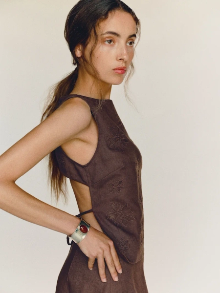 Evelina Linen Top