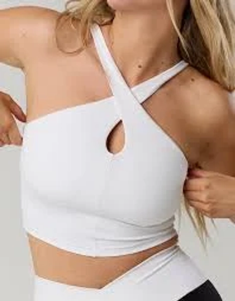 OFFLINE By Aerie Real Me XTRA Criss Cross High Neck Sports Bra