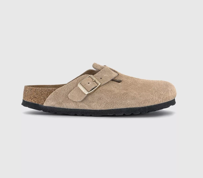 Birkenstock Boston Clogs Sandcastle Suede