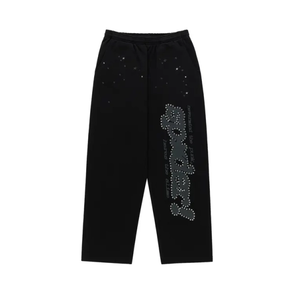 Buy Sp5der Rhinestone Punk V2 Sweatpant 'Black' - SB027SS26BLK | GOAT