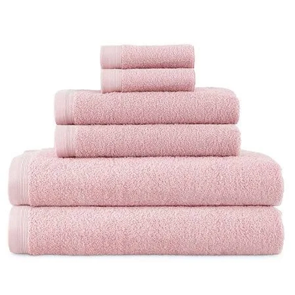 Home Expressions Solid & Stripe Antimicrobial Bath Towel