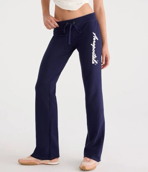 Aeropostale Womens' Aeropostale Rhinestone Fit & Flare Sweatpants Dark Blue