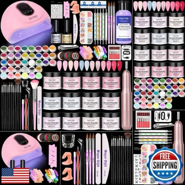 Acrylic Nail Kit With Drill Set For Beginners With Everything 12 Color