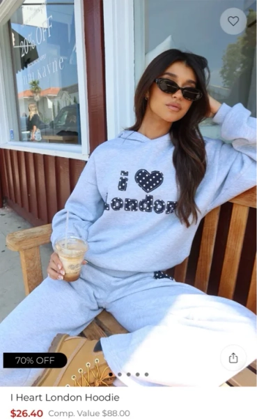 edikted “i 🫶🏻 london” hoodie 