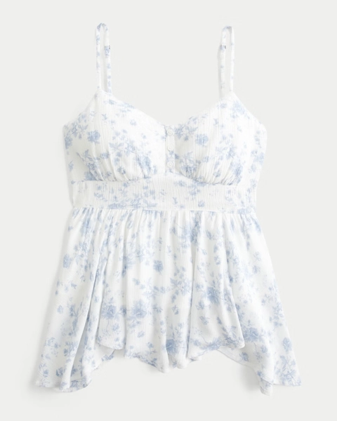 Easy Asymmetrical Hem Babydoll Tank