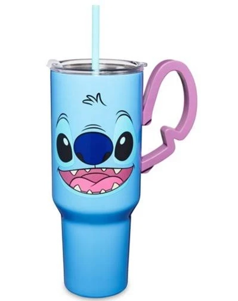 Lilo & Stitch Stitch Ear Handle Travel Tumbler with Straw