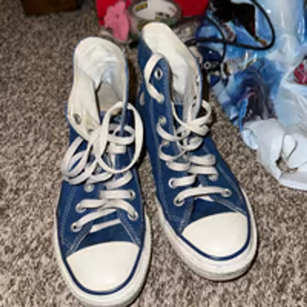 Converse blue shoes