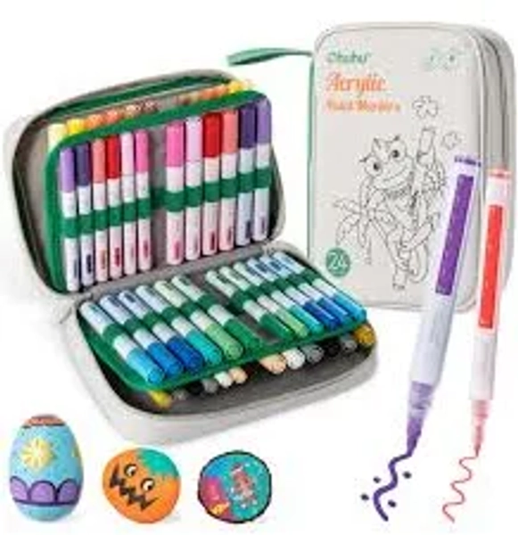 Ohuhu Acrylic Markers 24 Colors 48 Pack