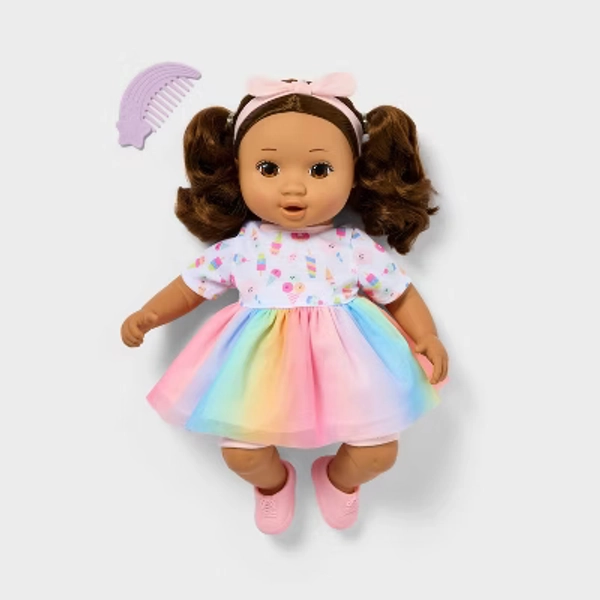 14" Toddler Baby Doll - Brown Hair/Eyes - Gigglescape™
