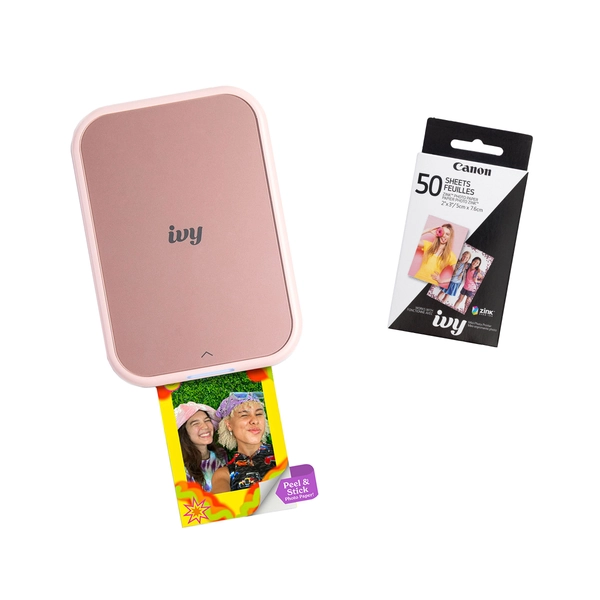 Canon IVY 2 Mini Photo Printer Bundle - Pink