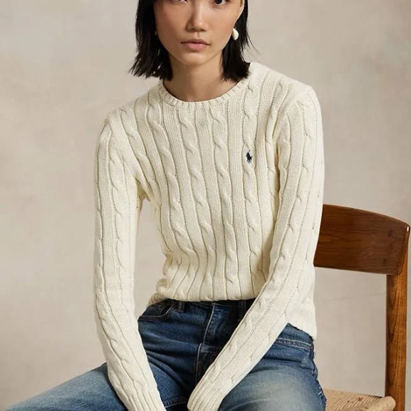 Polo Ralph Lauren Women's Cable Knit Cotton Sweater