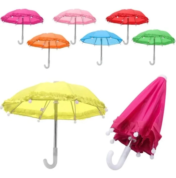 Lace Doll Umbrella 1/3 1/4 Mini Umbrella Rain Gear for 18 Inch & 43cm