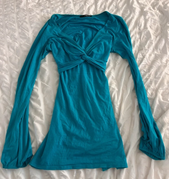 Jane Norman flowy long sleeve y2k babydoll top