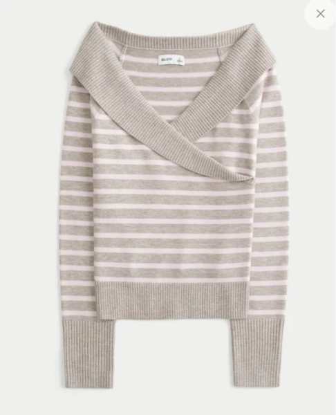 Off-the-Shoulder Wrap Sweater