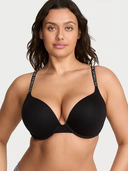 Bombshell Add-2-Cups Cotton Logo Push-Up Bra