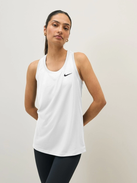 Nike White Dri-FIT Racerback Tank Vest Top