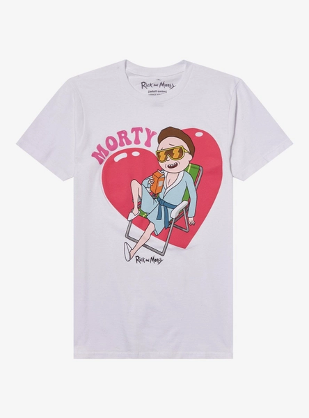 Rick And Morty Heart Morty Boyfriend Fit Girls T-Shirt