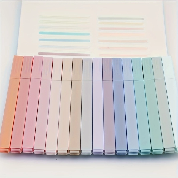 11 Soft Glow Highlighters with a Flat Tip Design That Do Not Leak Or Shed, Perfect for Planners, School, And Office Supplies - an Ideal Easter Gift