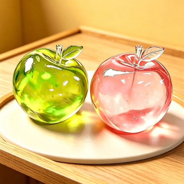1pc Transparent Apple Squeeze Toy, Malt Candy Slow Rebound Stress Relief Toy, Simulated Apple Squeeze Ball, Random Color Stress Relief Toy, Ice-Clear Jelly Texture, Soft And Elastic, Slow Rebound, Bringing Cool And Relaxing Feeling