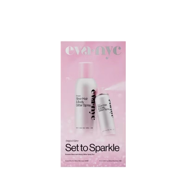 Eva NYC Kweeen Silver Hair & Body Glitter Spray Duo Gift Set - 0.53lbs