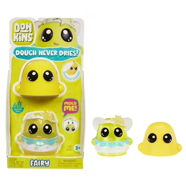 DohKins Fairy Character Single Pack Scented Dough that Never Dries, DIY Kids Gift, Ages 2+