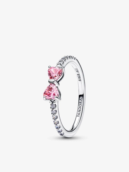 Sparkling Pink Bow Ring