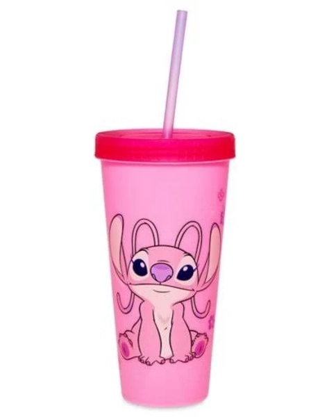 Spencer's Pink Angel Color Changing Cup with Straw