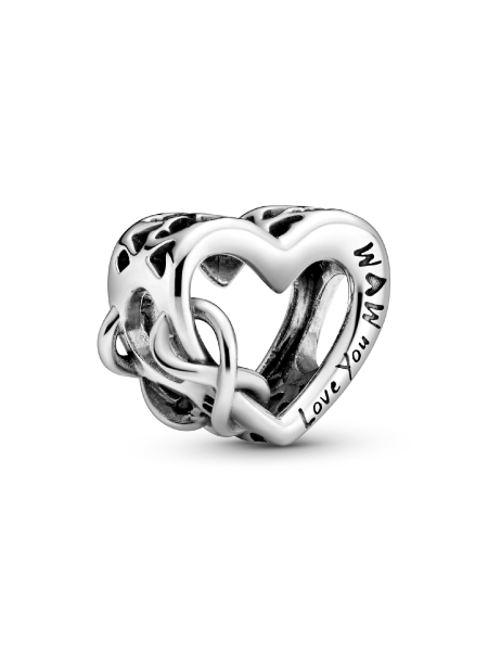 Love You Mom Infinity Heart Charm