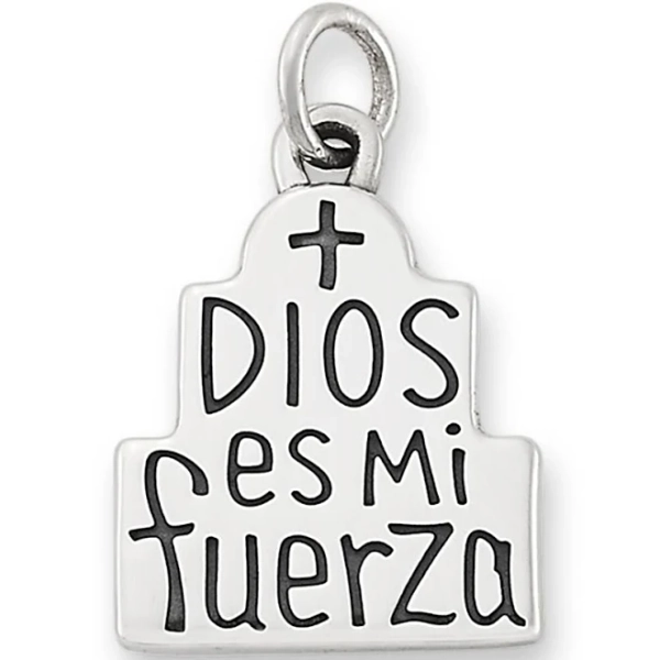 James Avery Sterling Silver Dios ES Mi Fuerza Charm