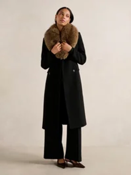 CHELSEA COLLAR COAT - Manteau classique - black/camel