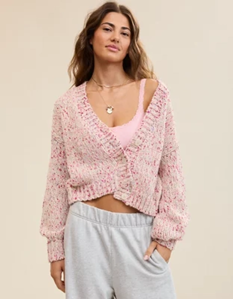 Aerie Cardigan Estilo Confeti
