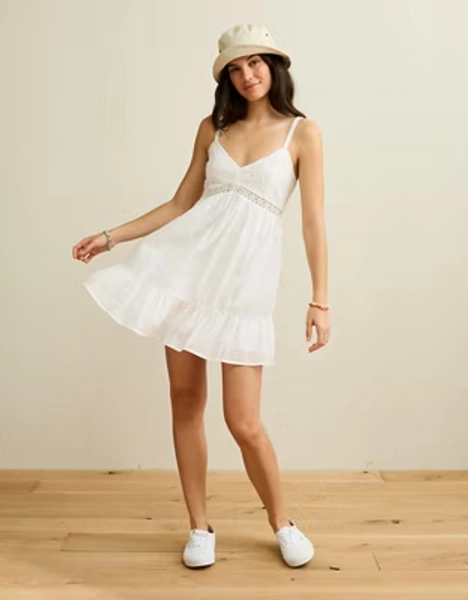 AE V-Neck Babydoll Mini Dress