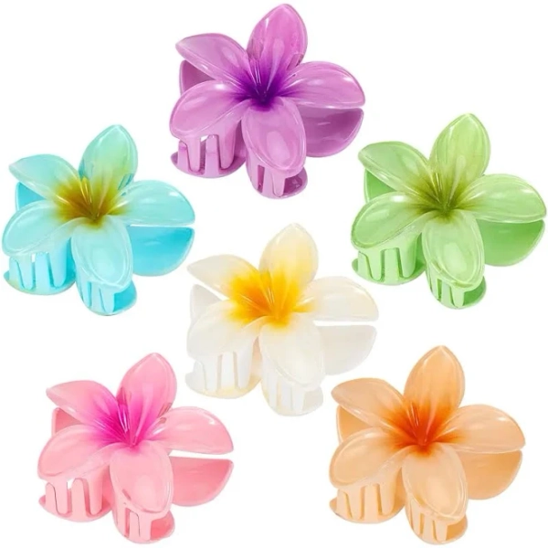 Preppy Flower Claw Clip