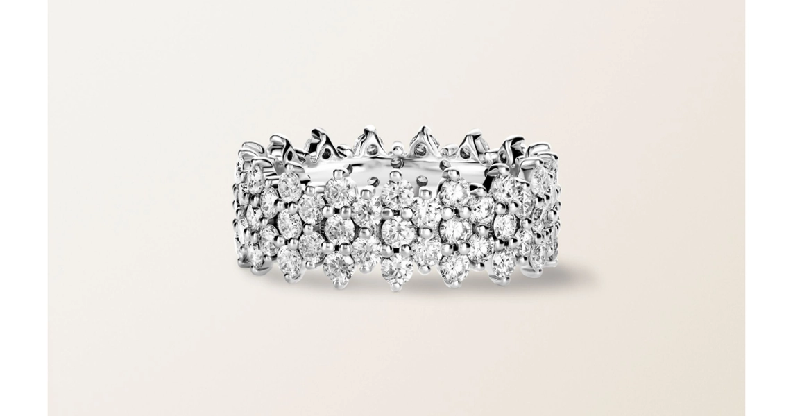 Bague Or blanc Diamant Paris 1901 XL
