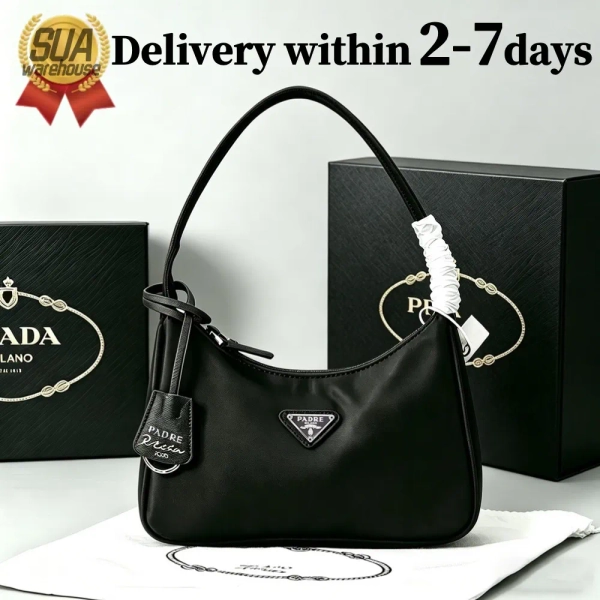 Designer bag Crossbody bag Shoulder bag Handbag Three in one Nylon bag High Quality 2005 Crossbody bag Womens Classic Half Moon Bag Black Nylon Handbag Luxury Bag 2000