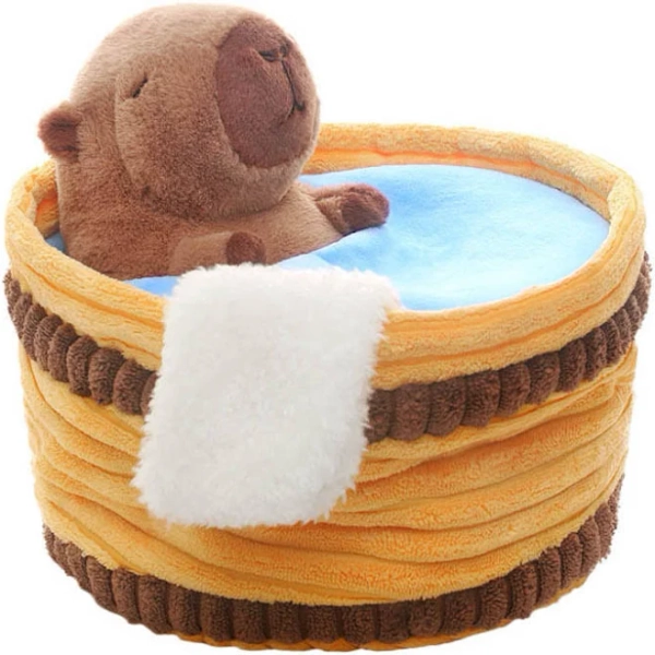 Bathing Capybara Plush – Soft Cute Stuffed Animal Toy Gift