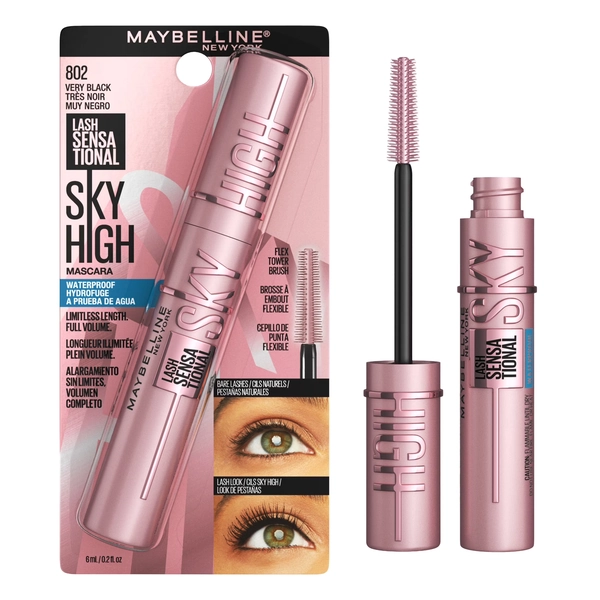 Maybelline Lash Sensational Sky High Waterproof Mascara Makeup, Very Black, 0.2 fl oz - Walmart.com