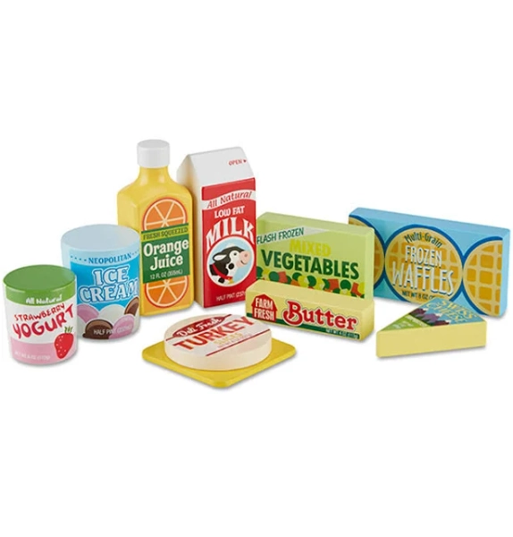Melissa & Doug Wooden Fridge Food Set