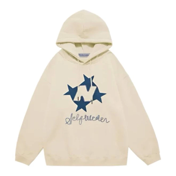 Aelfric Eden Stellaris Embroidered Pullover Hoodie Apricot / 4XL / Men