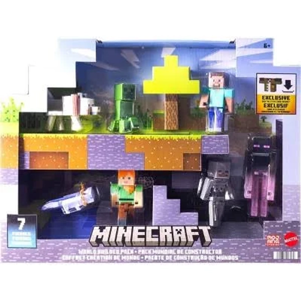 Minecraft World Builder Pack Exclusive Action Figure 7-Pack