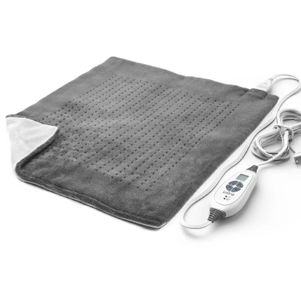 Pure Enrichment PureRelief with 6 Heat Settings and Auto Shut-off XXL Extra Wide Heating Pad - 20"x24"- Charcoal Gray