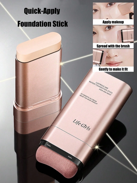 Foundation Stick - Hydrating Full Coverage For Acne, Dark Circles & Blemishes, Travel-Friendly