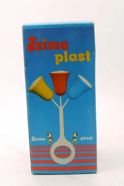 80'S RETRO VINTAGE BABY PLASTIC RATTLE GREEK TOY TZIMAPLAST